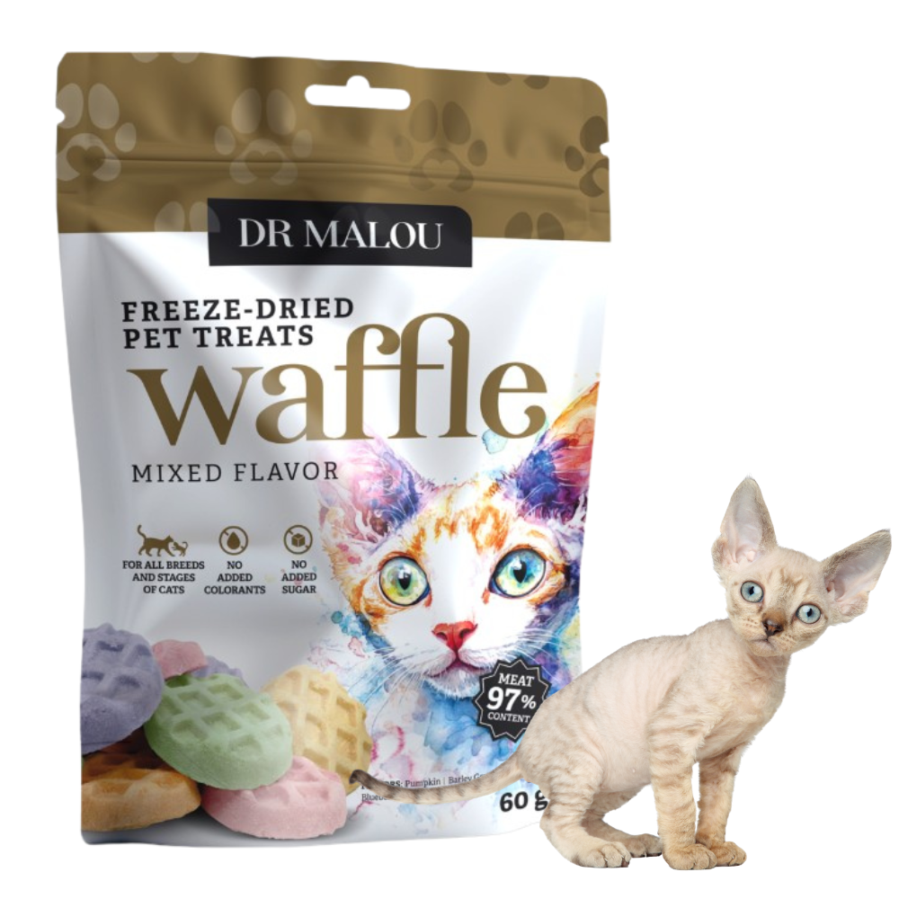 Dr Malou Wafle liofilizowane z kurczaka 60g Przysmaki dla kota