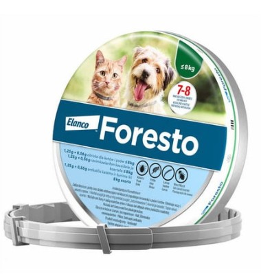 Foresto dla psa i kota poniżej 8kg Obroża na kleszcze i pchły
