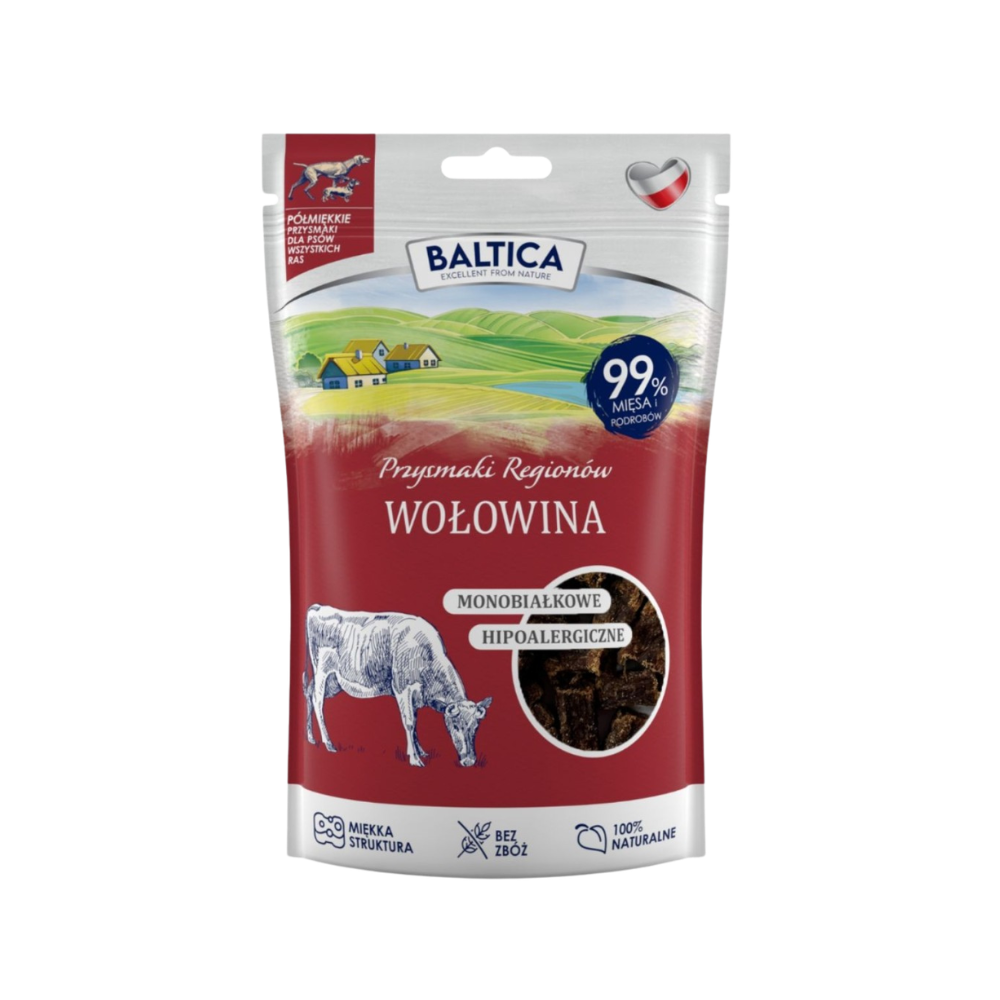 Baltica Przysmaki Regionów Półmiękkie Wołowe 80g