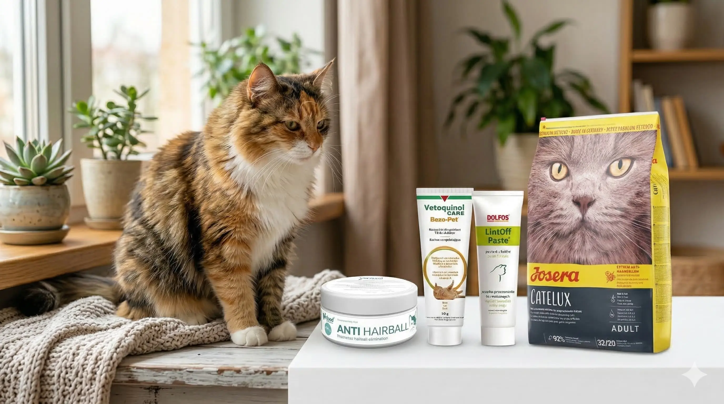 produkty odkłaczające dla kota karmy i pasty