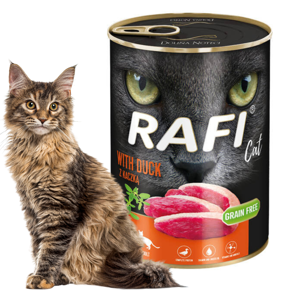 Rafi Mokra karma dla kota Rafi Cat Adult z kaczką 400 g