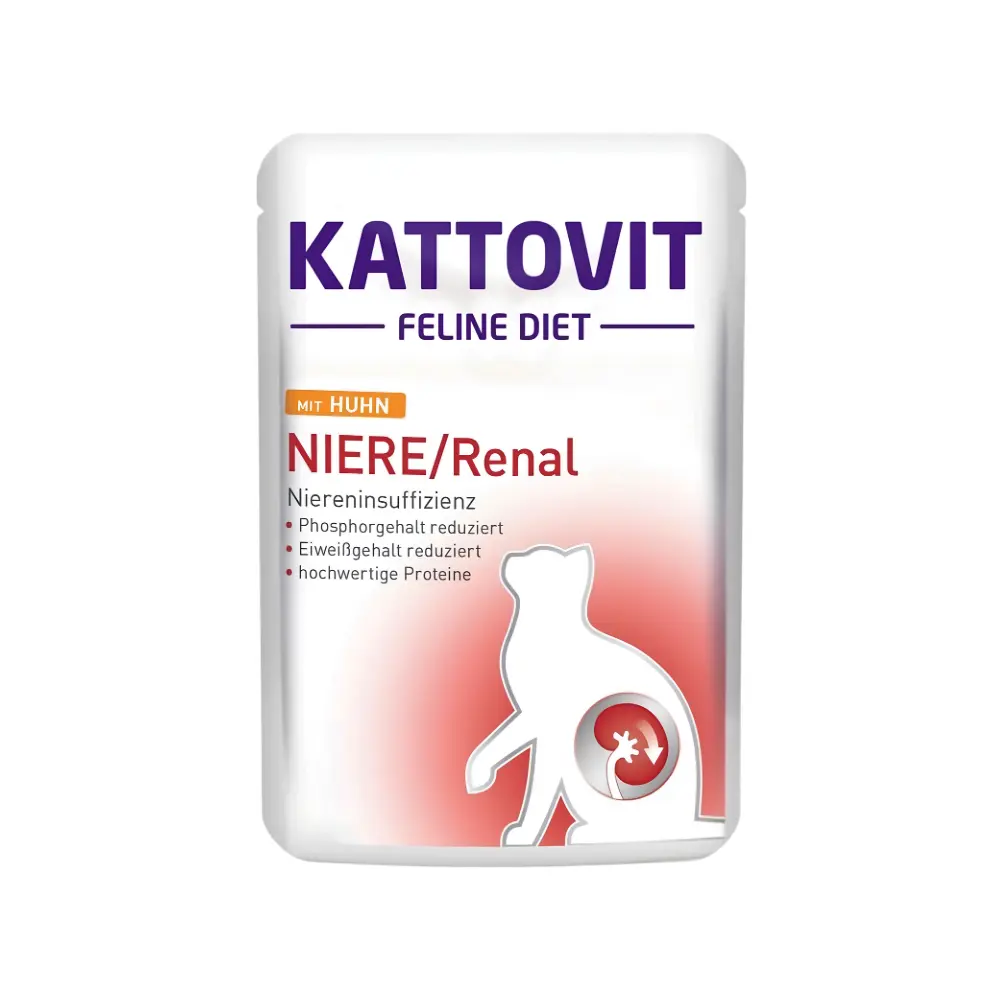 Kattovit Renal Kurczak 85g Mokra karma weterynaryjna na nerki dla kota