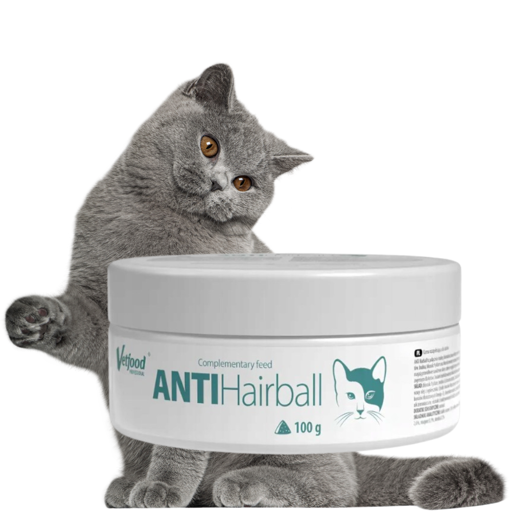 VetFood Anti Hairball 100g Naturalne wsparcie przeciw kulom włosowym