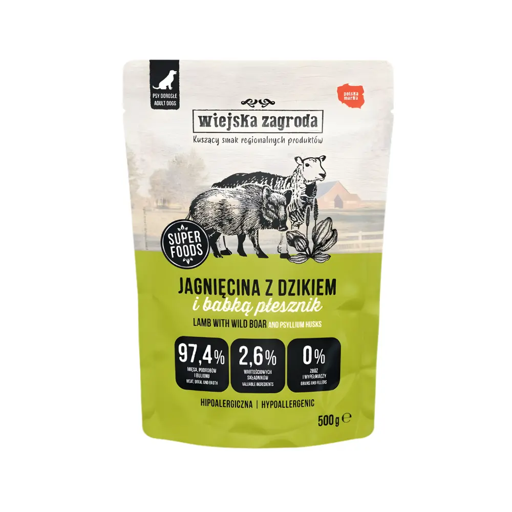 wiejska-zagroda-jagniecina-z-dzikiem-500g-mokra-karma-dla-psa