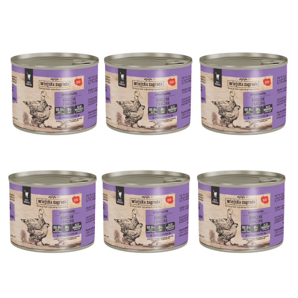 wiejska-zagroda-kurczak-z-kaczka-6x200g-mokra-karma-kot